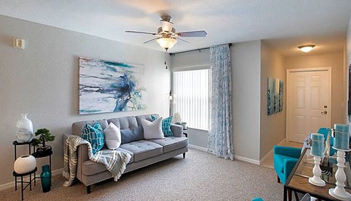 living room at  Bradley Pointe located in Savannah, GA